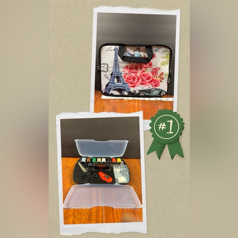 Traveling Sewing Kit & Paris-Themed Bible Bag